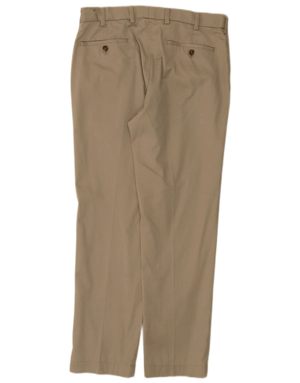 Brooks Brothers Pantalón chino recto para hombre W34 L30 Algodón beige