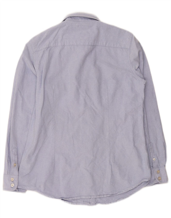Crew Clothing Camisa a medida para mujer UK 40 Algodón azul medio