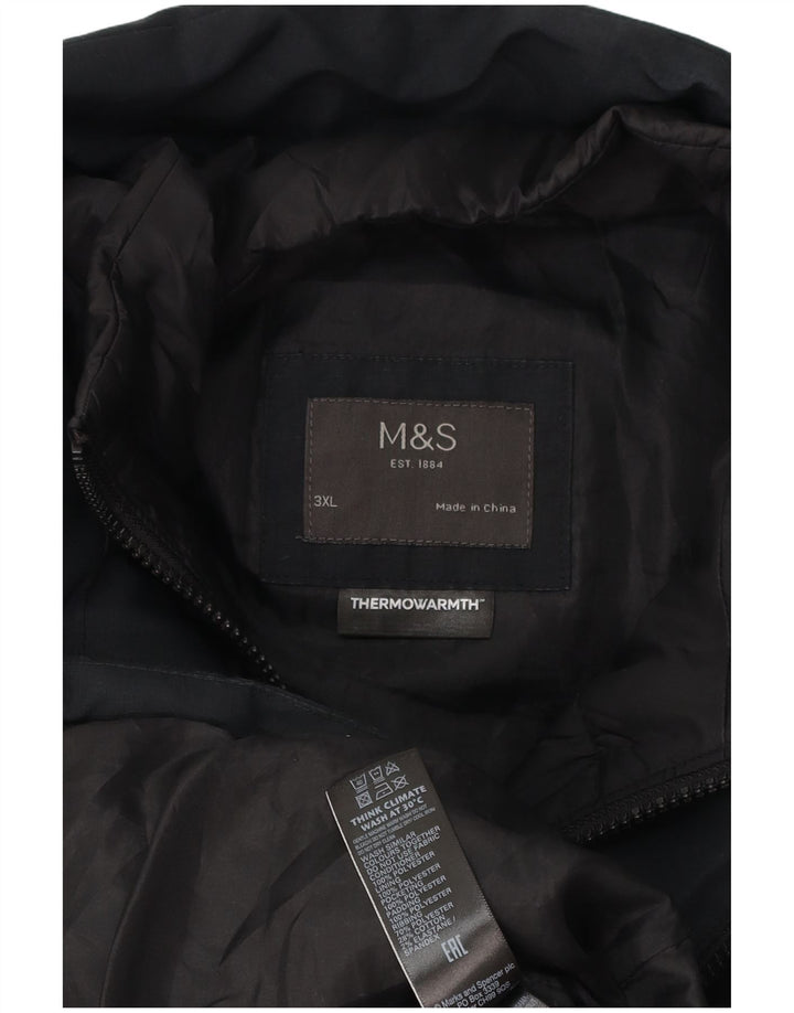 Marks & Spencer Chaqueta acolchada para hombre UK 46 3XL Poliéster negro