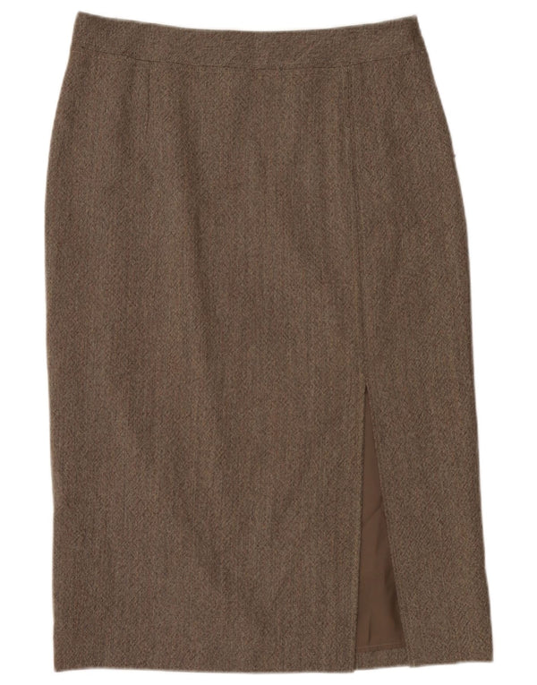 Falda recta Marella para mujer UK 46 Large W34 Lana virgen gris