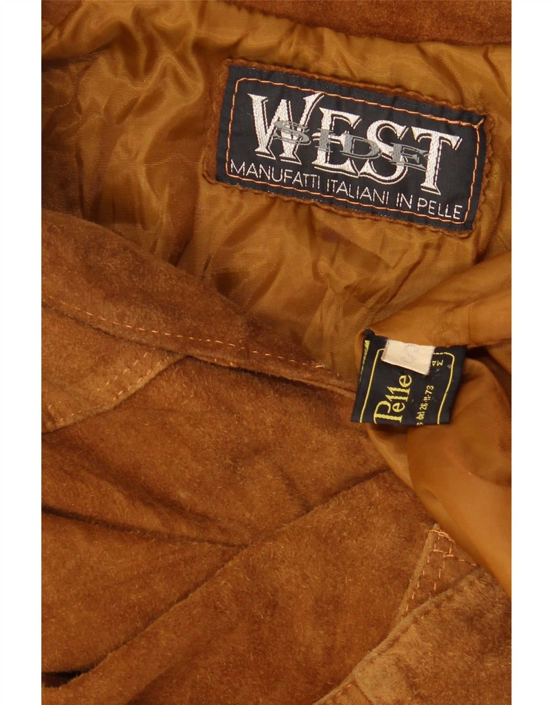 Vintage mujer oversize 3 botón ante Blazer chaqueta Reino Unido 10 pequeño marrón