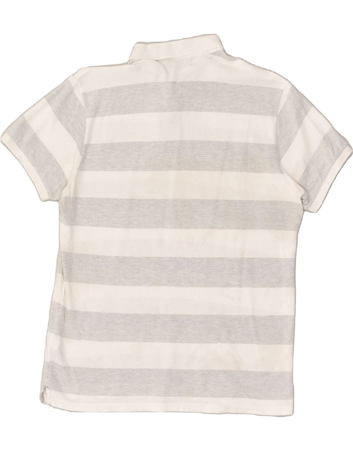 KAPPA Mens Slim Polo Shirt XL Grey Striped Cotton | Vintage Kappa | Thrift | Second-Hand Kappa | Used Clothing | Messina Hembry 