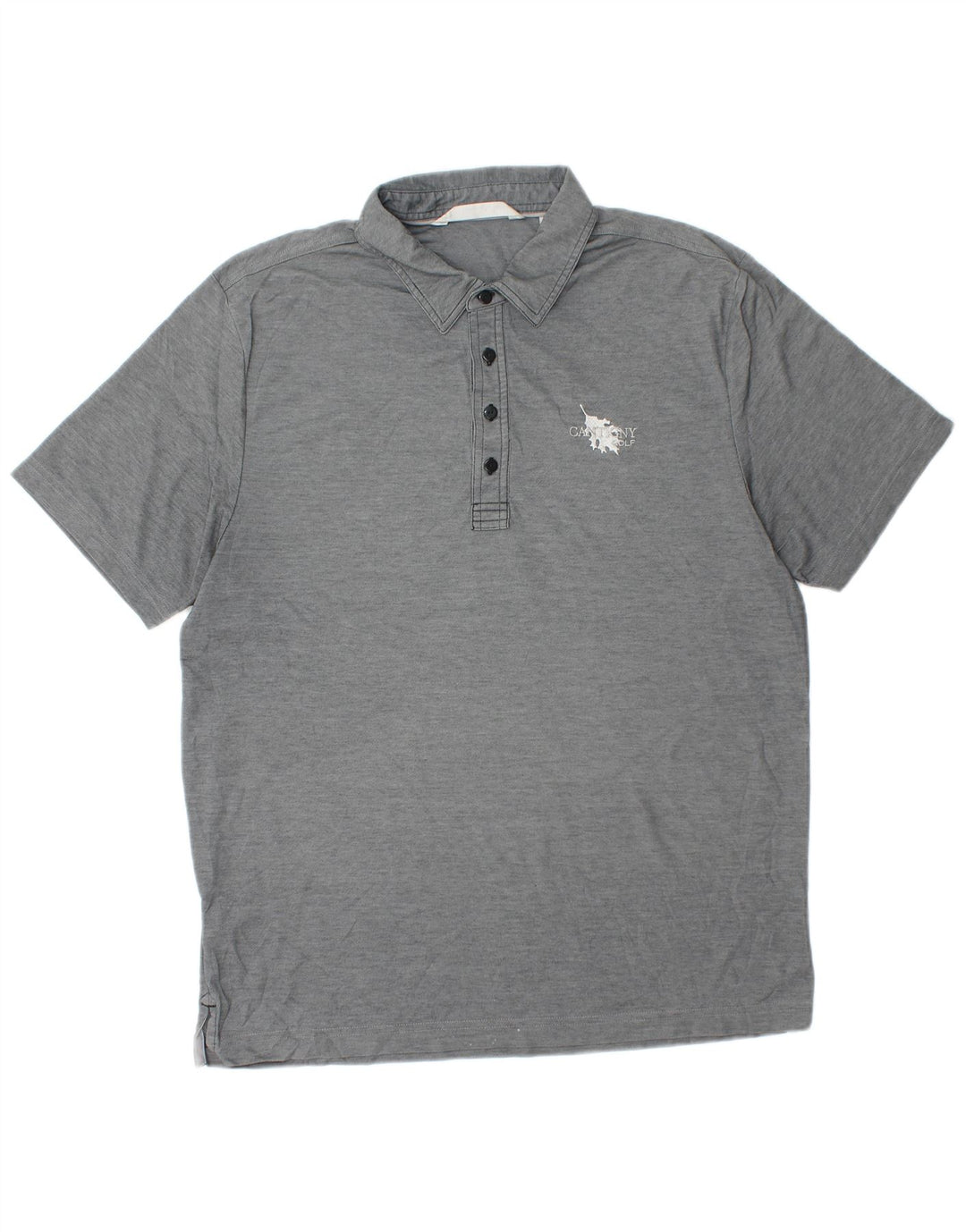 TRAVIS MATHEW Polo para hombre grande gris algodón