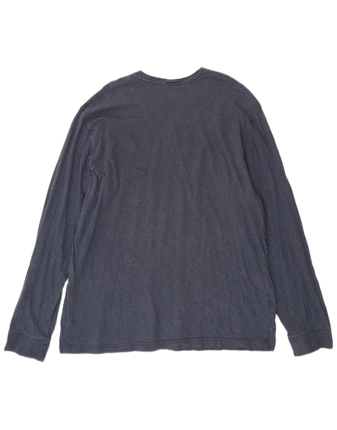 Eddie Bauer Mens Tall Top Manga Larga XL Azul Marino Algodón