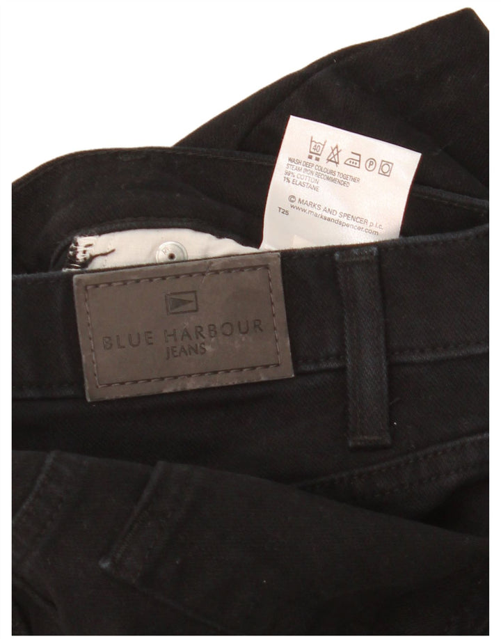 Marks & Spencer Vaqueros rectos azules Harbor para hombre W36 L29 Algodón negro
