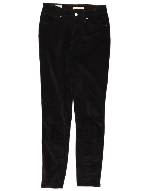 Levi's Pantalones casuales ajustados de cintura alta para mujer W28 L30 Algodón negro