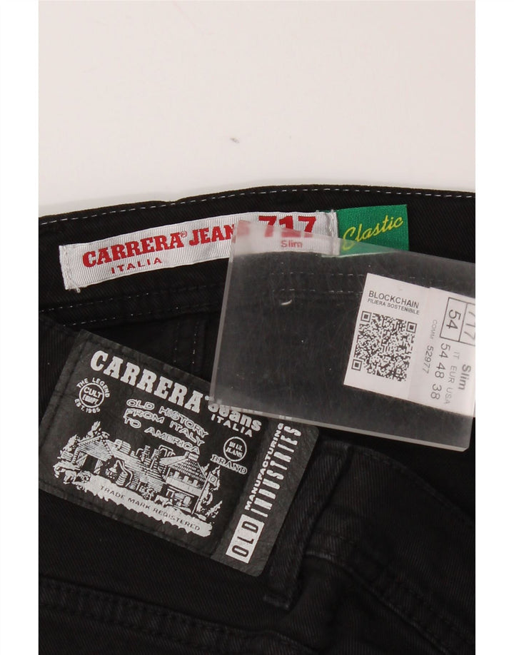 Carrera Mens 717 Slim Jeans W38 L32 Algodón Negro