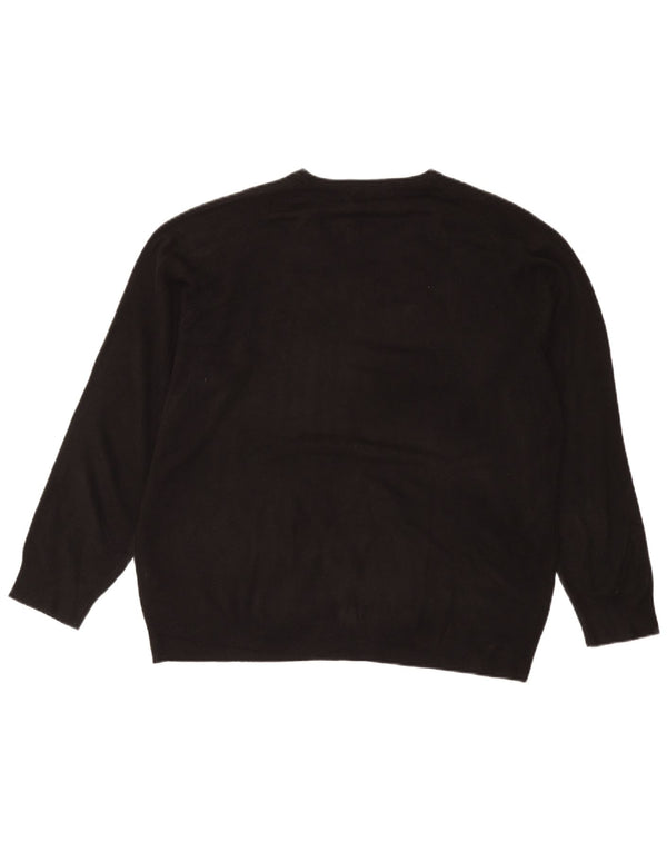 Marks & Spencer Suéter con Cuello en V para Hombre 2XL Acrílico Negro