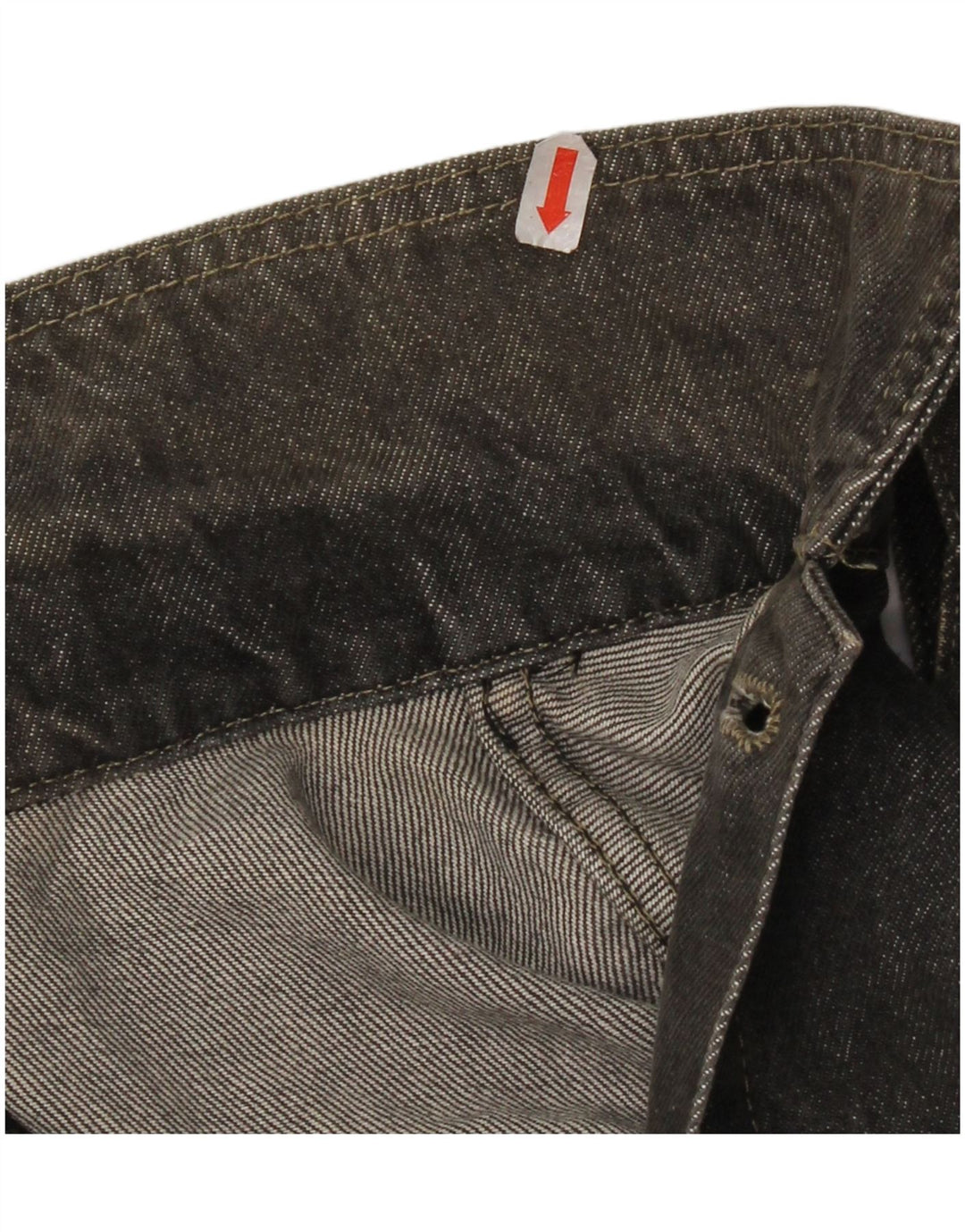 Benetton Chaqueta Vaquera Extragrande IT 46 Small Gris Algodón