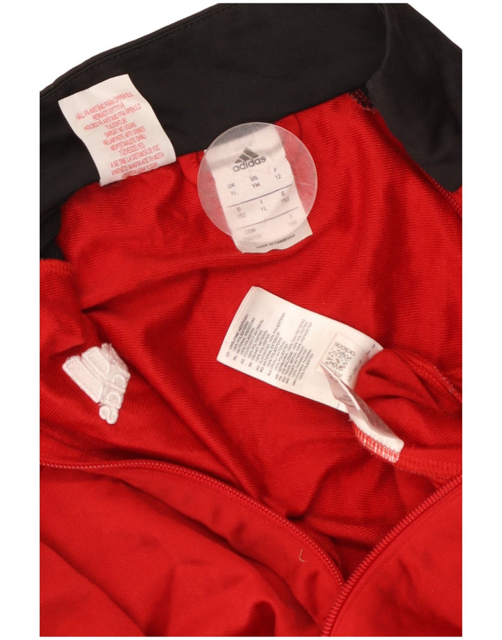 ADIDAS Chaqueta de chándal para niños 11-12 años Grande Rojo Colorblock