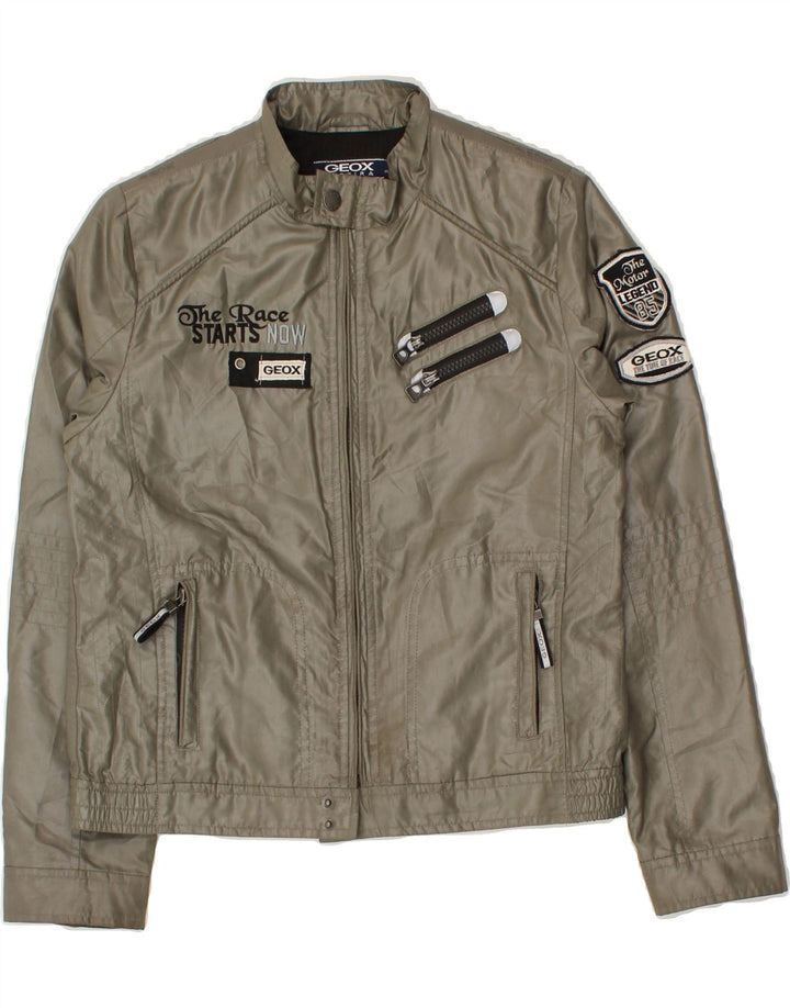 GEOX Boys Racer Jacket 9-10 Years Grey Polyester | Vintage Geox | Thrift | Second-Hand Geox | Used Clothing | Messina Hembry 
