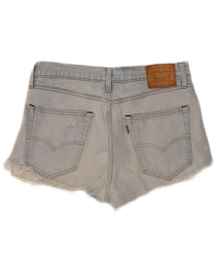 Levi's Mujer 512 Denim Pantalones Calientes Desgastados W32 Algodón Azul Grande