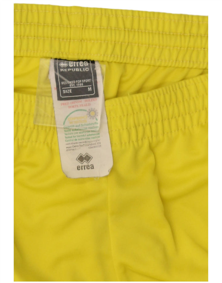 Errea Mens Graphic Sport Shorts Poliéster Amarillo Medio