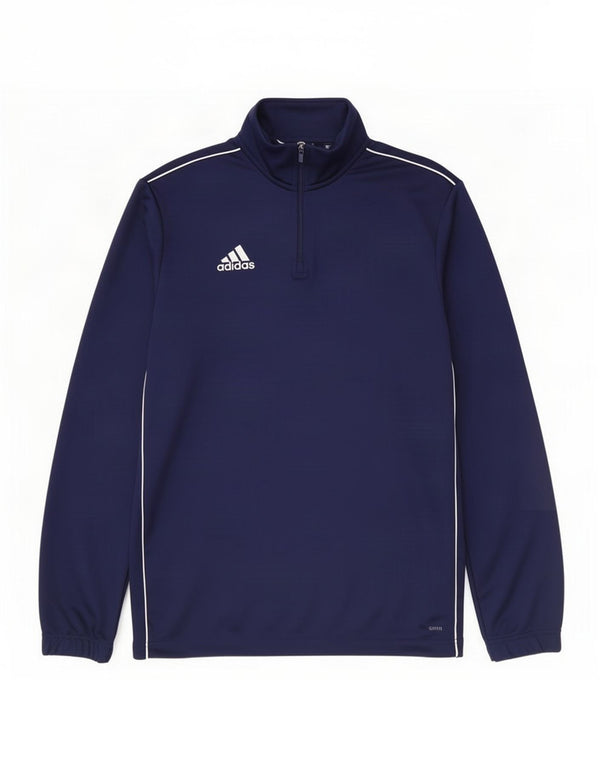 Adidas Mens Climalite Zip Neck Jersey Chándal Top Grande Azul Marino