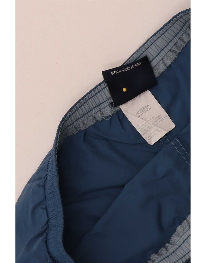 Pantalones cortos deportivos Umbro para hombre, nailon azul grande