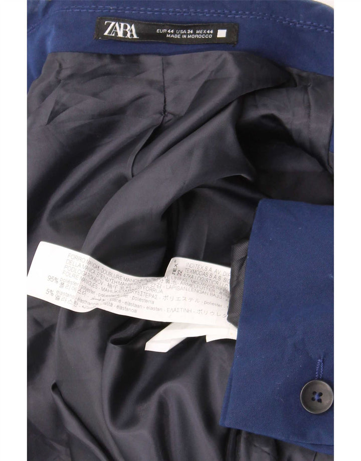 Zara Chaqueta Blazer De 2 Botones Para Hombre EU 44 XS Azul Marino