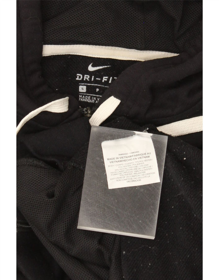 NIKE Sudadera con capucha y cremallera extragrande Dri Fit para mujer UK 10 Small Black