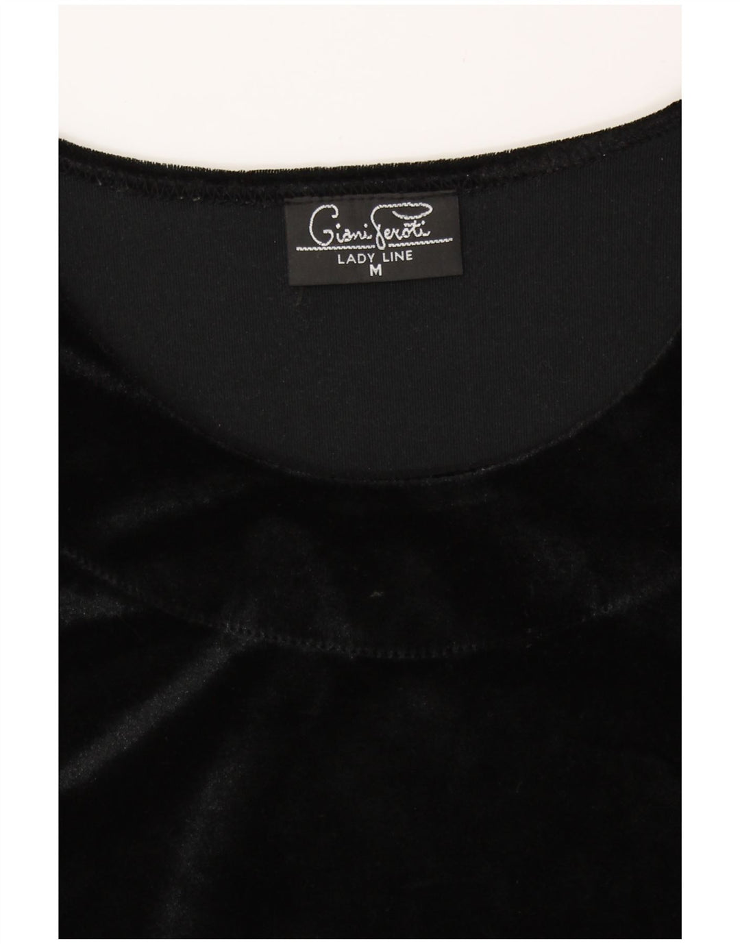 GIANI FEROTI Body de terciopelo para mujer UK 44 Mediano Negro Poliéster