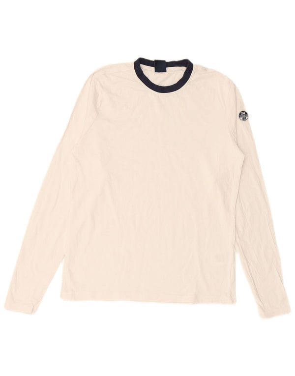 NORTH SAILS Camiseta Hombre Manga Larga XS Algodón Blanco