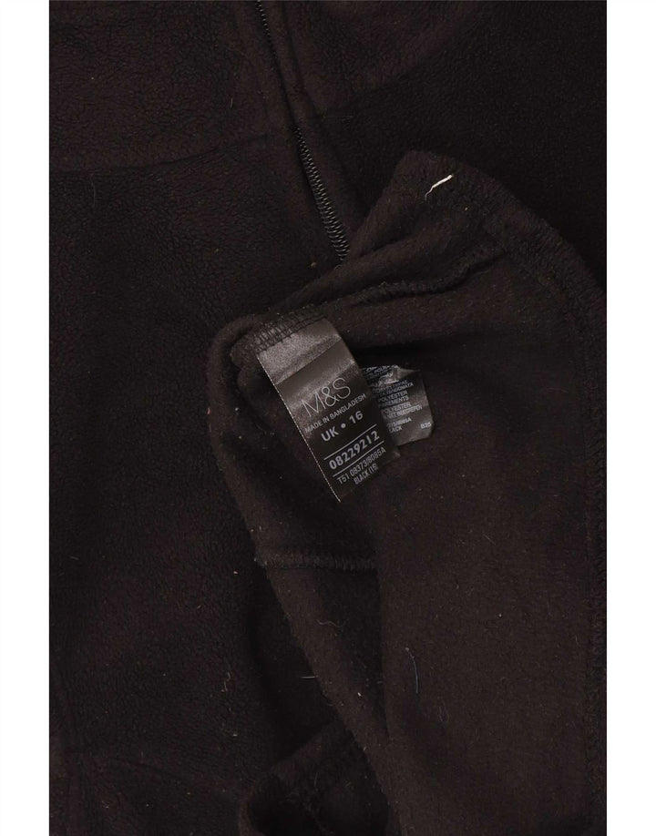 Marks & Spencer Chaleco polar para mujer UK 46 Grande Poliéster negro
