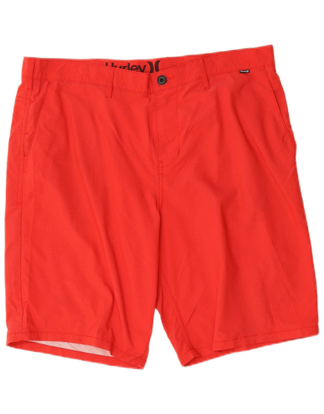 Hurley Pantalones cortos chinos para hombre W38 XL Poliéster rojo