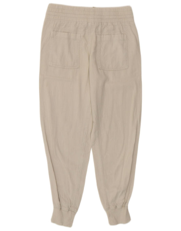Zara Mujer Joggers Pantalones Casuales XS W24 L26 Blanco Roto