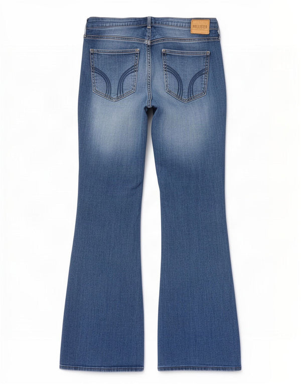 Hollister Jeans Bootcut de cintura baja para mujer US 13 Large W31 L32 Algodón azul