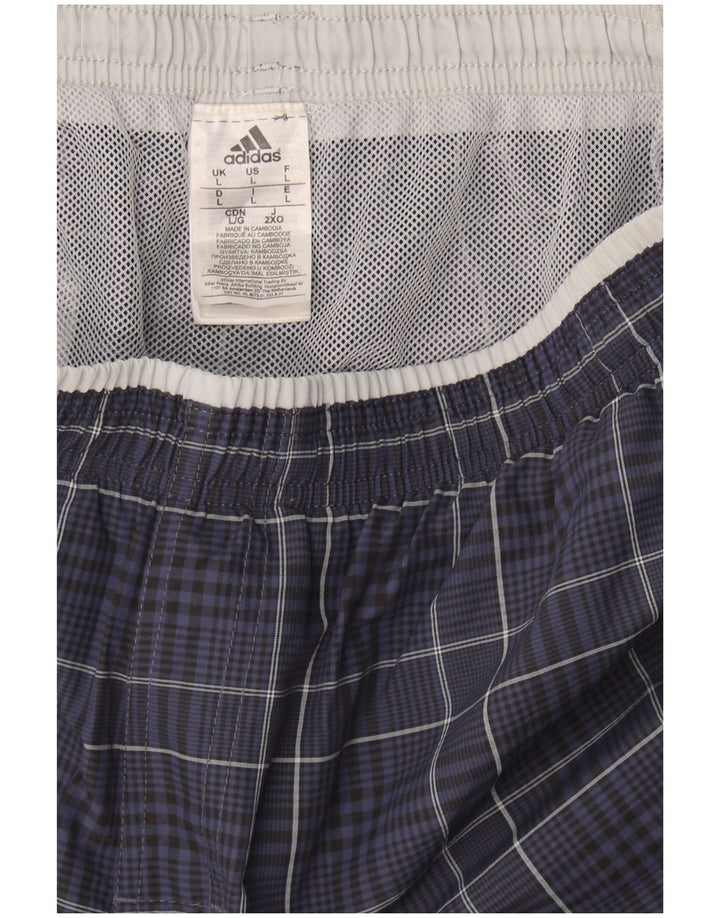 Adidas - Pantalones cortos deportivos para hombre, talla grande, color azul marino, poliamida