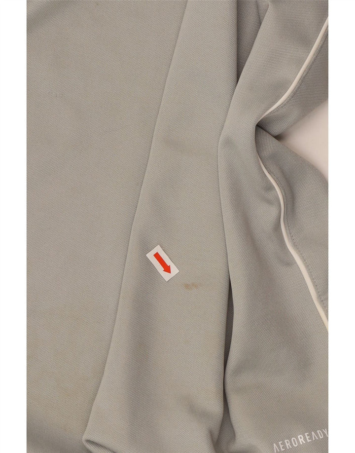 ADIDAS Hombre Aeroready Zip Neck Jersey Chándal Top XL Gris Poliéster