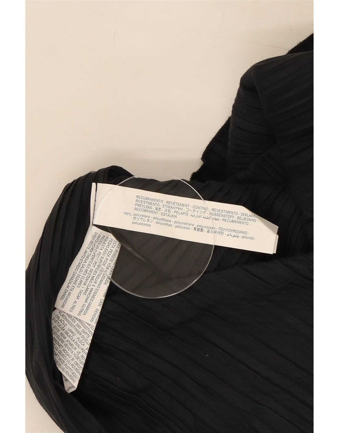 Zara Mujer Falda Plisada Mediana W28 Negro Poliéster