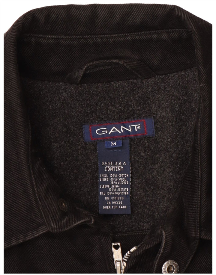 GANT Chaqueta bomber para hombre UK 38 Mediana Algodón negro