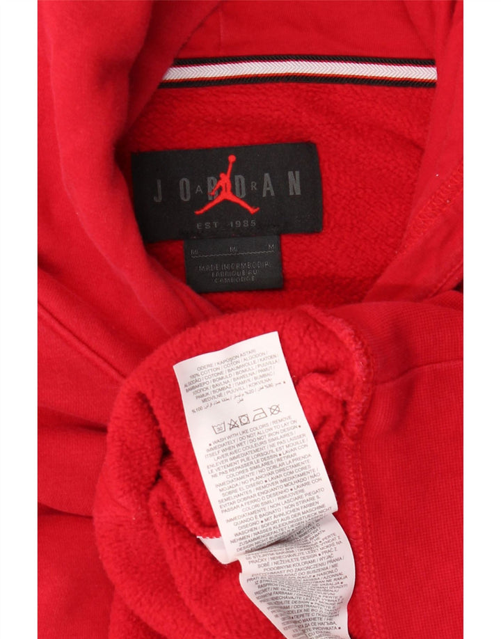 Jordan - Sudadera con capucha para hombre, color rojo medio, algodón