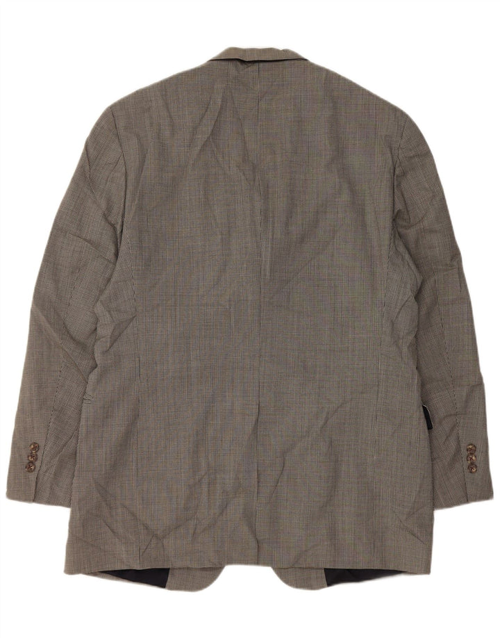 Tommy Hilfiger Chaqueta tipo blazer de 3 botones para hombre UK 40 Large Grey Houndstooth