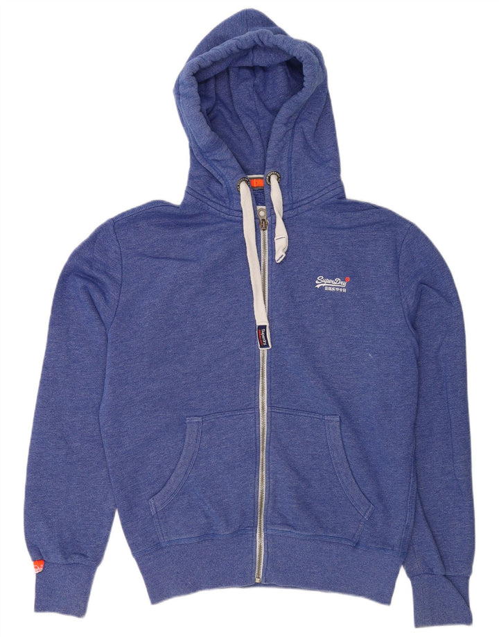 Superdry Hombre Sudadera Con Capucha Y Cremallera De Algodón Azul Medio