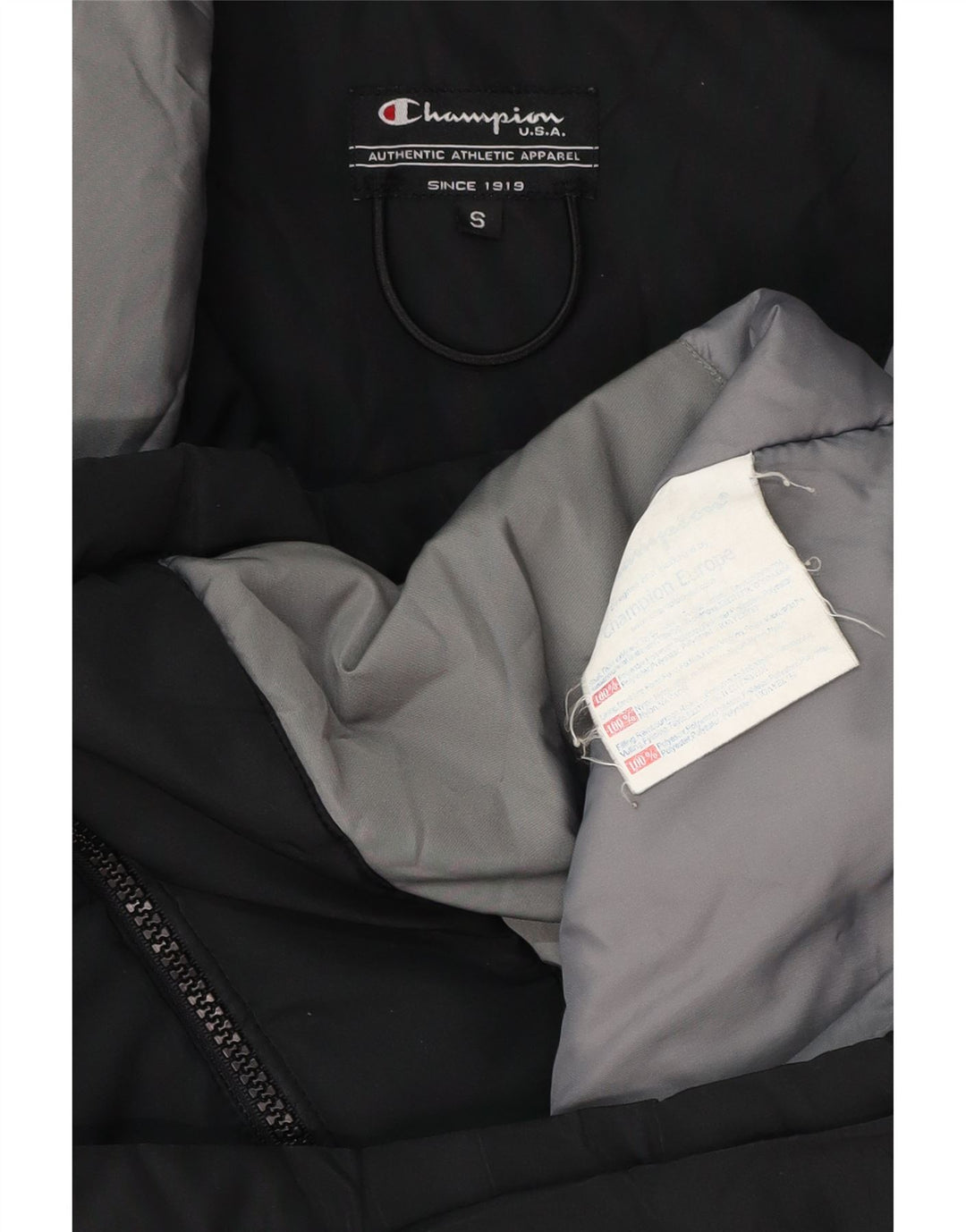 CHAMPION Chaqueta cortavientos holgada para hombre UK 36 Small Poliéster negro