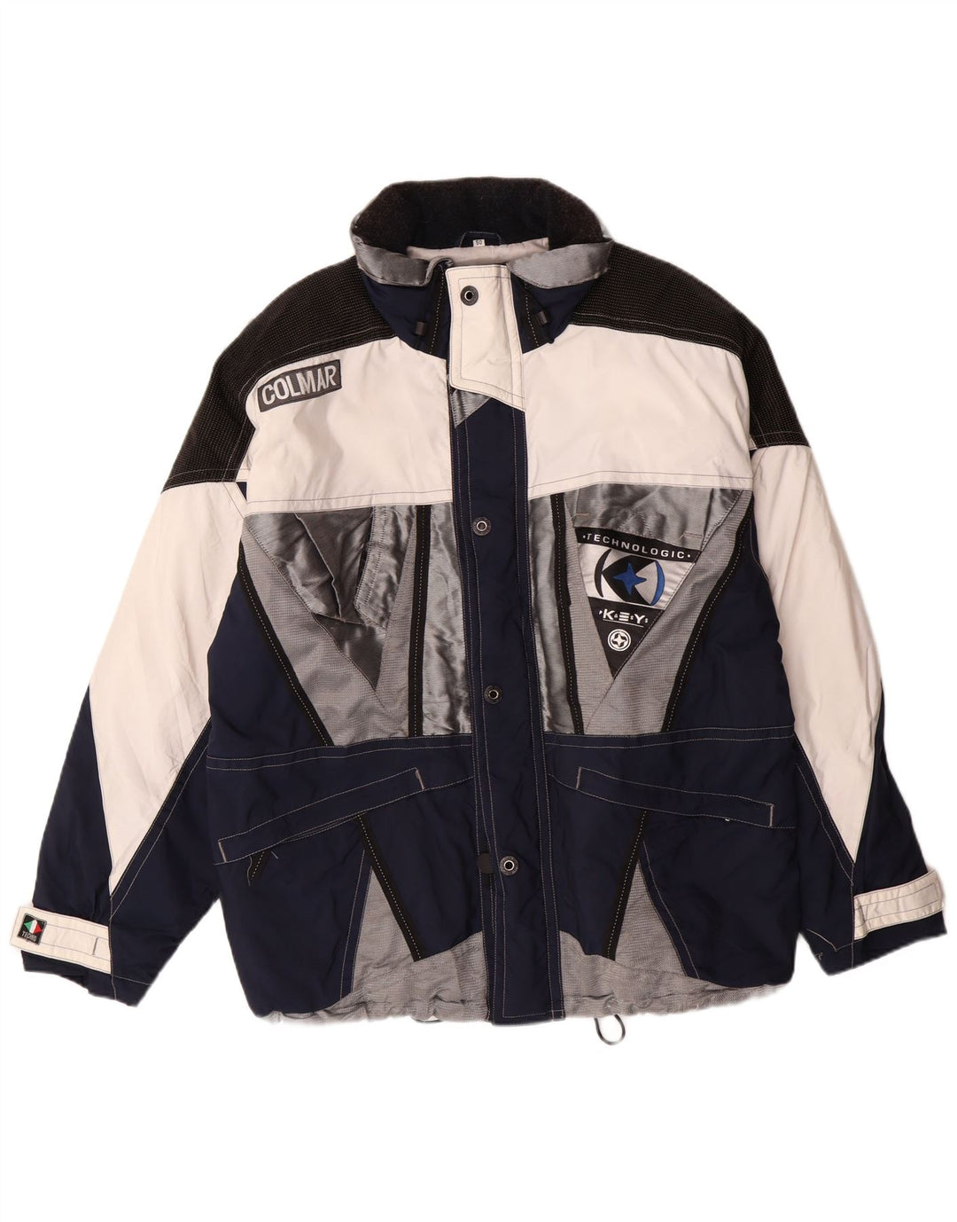 Colmar Hombre Chaqueta De Esquí Con Capucha IT 50 Medium Azul Marino Colorblock Poliamida