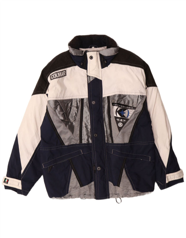 Colmar Hombre Chaqueta De Esquí Con Capucha IT 50 Medium Azul Marino Colorblock Poliamida