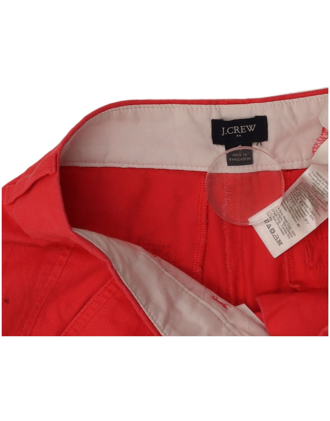 J. CREW Pantalones cortos chinos para mujer US 4 Small W30 Algodón rojo