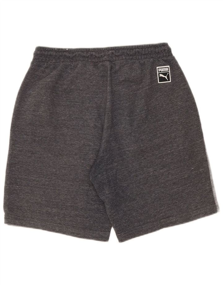 Pantalones cortos deportivos Puma para hombre de algodón color block en gris pequeño