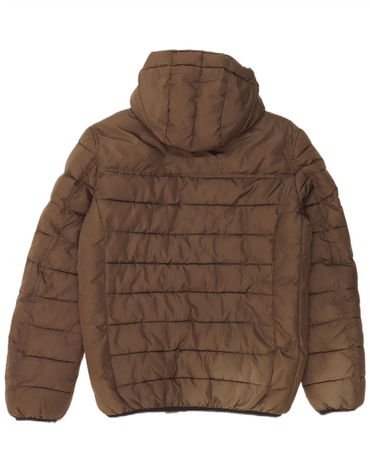 Champion Chaqueta acolchada con capucha para hombre UK 38 Medium Caqui Poliéster