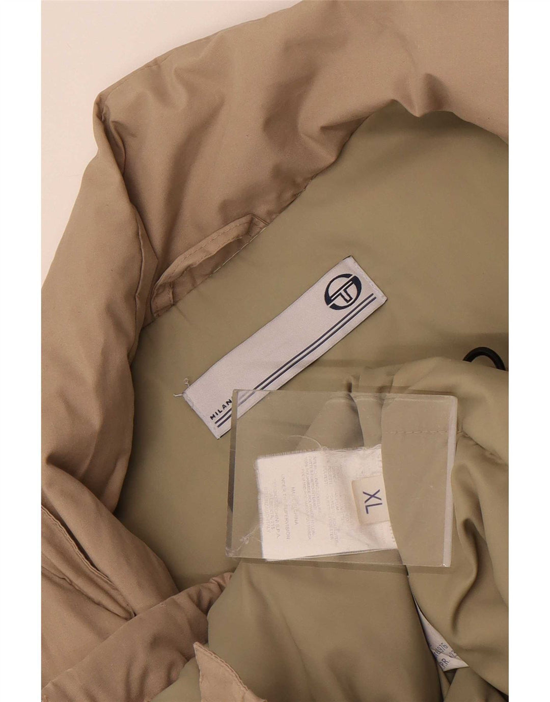 Sergio Tacchini Chaqueta acolchada para hombre ES 42 XL Poliéster beige
