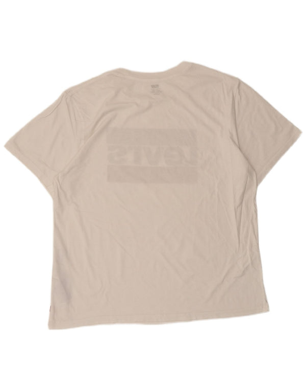 Levi's Hombre Camiseta Gráfica Top XL Algodón Blanco