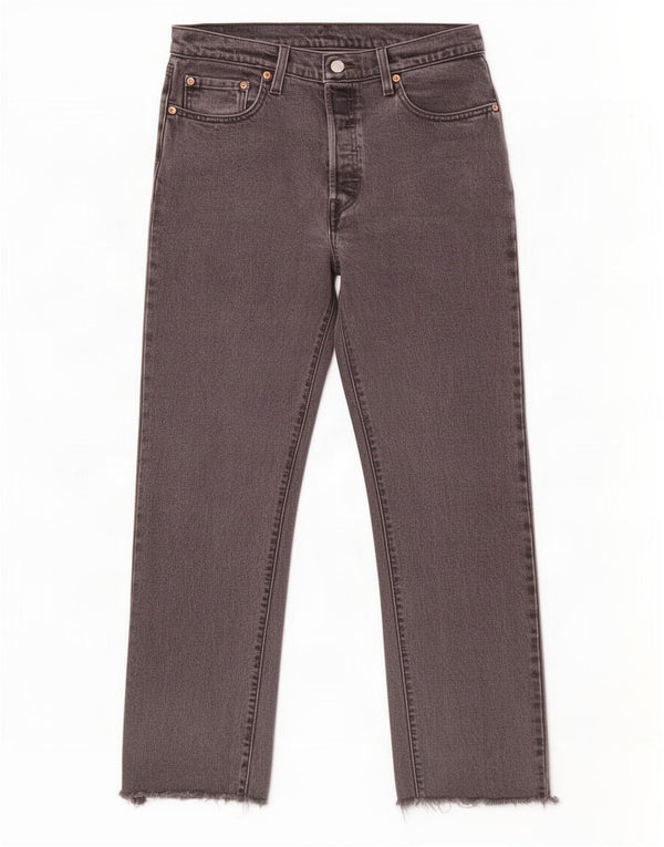 Levi's Vaqueros Rectos 501 Para Mujer W29 L28 Algodón Gris