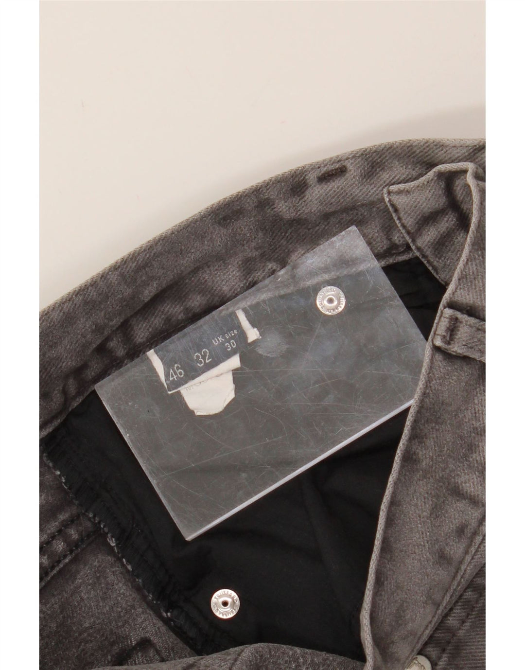 TRUSSARDI Mens Straight Jeans W30 L31 Grey Vintage Trussardi and Second-Hand Trussardi from Messina Hembry 