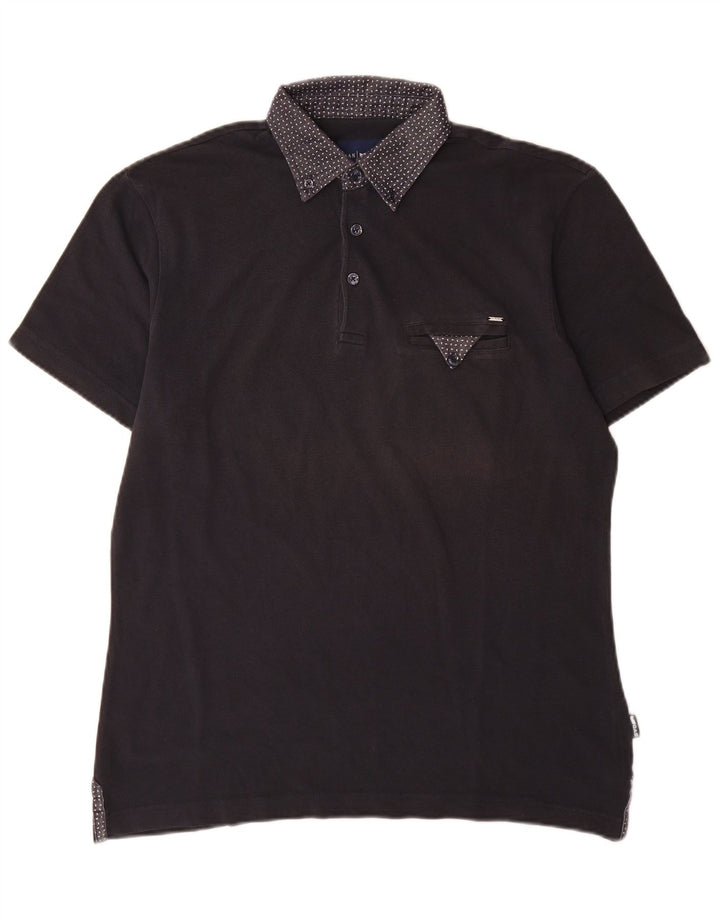 Polo Gas para hombre, talla grande, azul marino