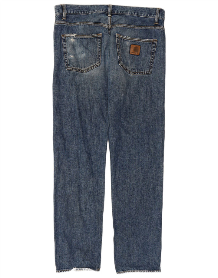 CARHARTT Vaqueros rectos para hombre W34 L32 Algodón azul