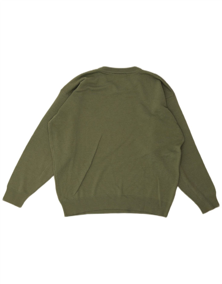 Lacoste Jersey de cuello redondo para hombre talla 6 XL lana verde
