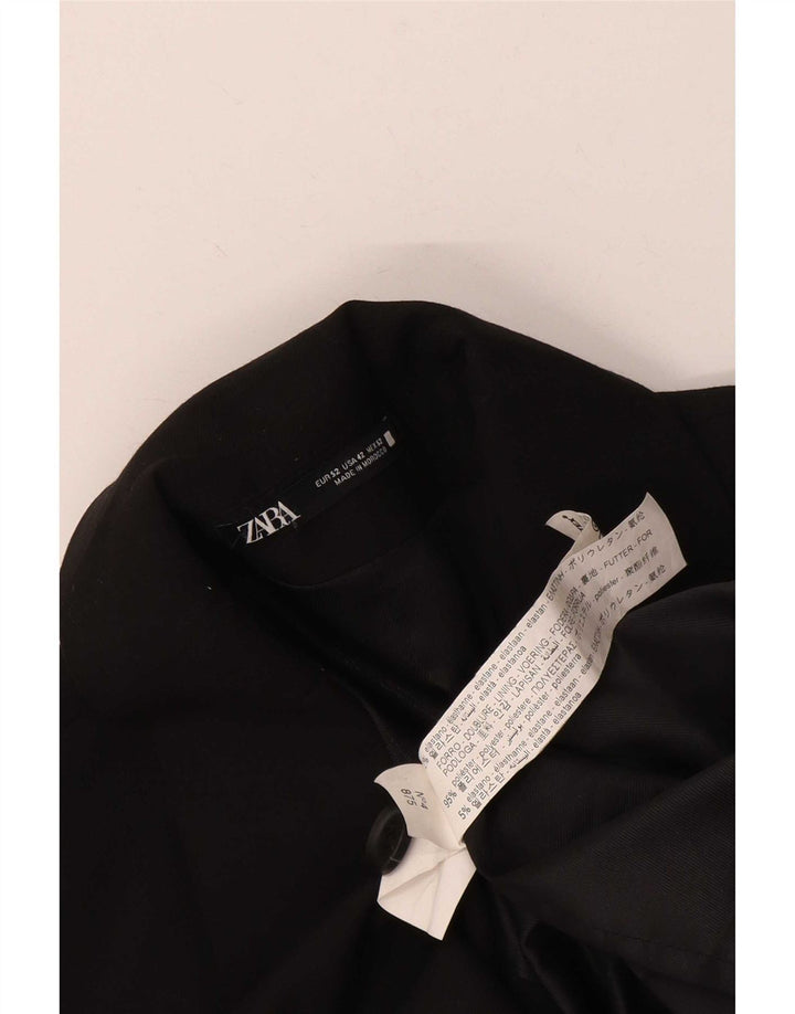 Zara Chaqueta tipo blazer para hombre EU 52 Grande Poliéster negro