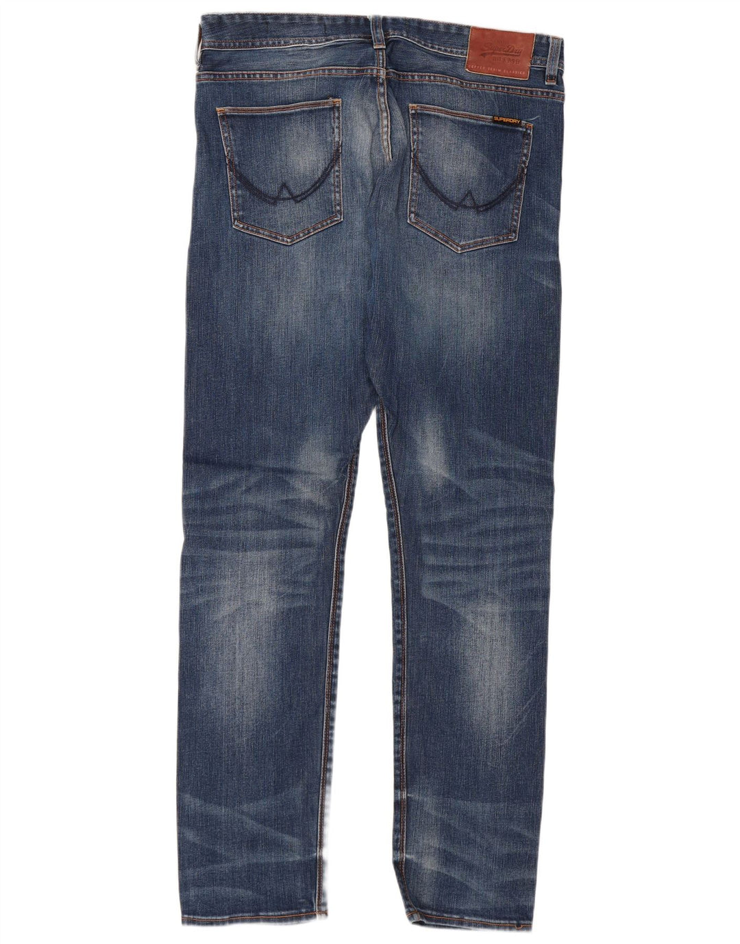 SUPERDRY Vaqueros pitillo de corte estándar para hombre W34 L32 Algodón azul