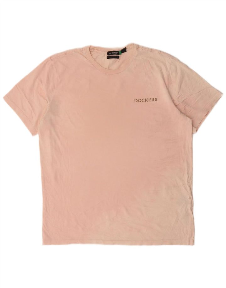 Dockers - Camiseta ajustada para hombre, talla grande, color rosa, algodón